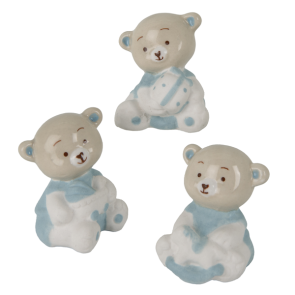 BIBI ORSACCHIOTTO IN CERAMICA CIELO 3 SOGG. ASSORTITI (h.4cm)