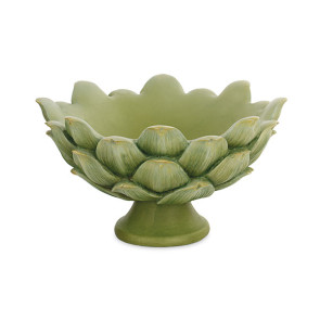 COPPA CARCIOFO IN CERAMICA VERDE (diam.30,5xh.17cm)