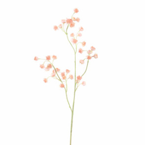 RAMO CON FIORI ASTRANTIA SPRAY IN SETA PESCA (h.84cm)