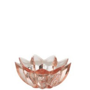 FIORE PORTA T-LIGHT IN VETRO CIPRIA (diam.10,5x5cm)