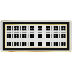 VASSOIO GOURMET RETTANGOLARE OPTICAL 29X10CM IN PORCELLANA