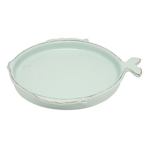 VASSOIO ROTONDO MARINA IN CERAMICA ACQUAMARINA (diam.36cm)