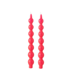 SET 2 CANDELE ZUCCA FUCSIA-5ore (7,5x3,5x30cm)