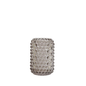 PORTA T-LIGHT IN VETRO BOLLATO MARRONE SCURO (Ã˜8,5x12,5 cm)