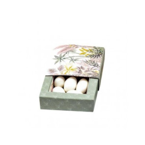 SCATOLINA CON CONFETTI OREFICE IN CARTONCINO LINEA TROPICAL (7x7x2cm)