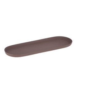 VASSOIO SILKEN IN METALLO MARRONE SMALL (32,5x12x1,5h)