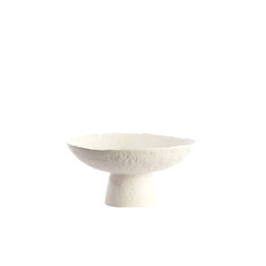 PIATTO ROTONDO CON BASE IN METALLO CREMA (Ã˜31x15,5cm)