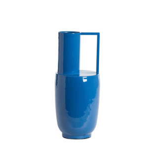 VASO DECORATIVO ANFORA IN METALLO BLU (Ã˜20x53 cm)