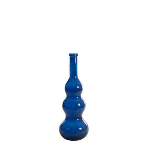 VASO ALTO, FORMATO BOTTIGLIA, IN VETRO BLU SCURO (Ã˜26,5x75 cm)