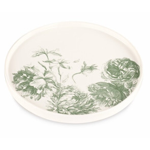 PIATTO IN CERAMICA TOILE EUCALIPTO CON SCATOLA (d.18,5cm)