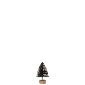 Albero Di Natale Decorativo Plastica Paillette Nero Extra Small (10X10X15CM)