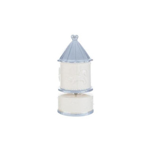 GIOSTRINA CARILLON IN PORCELLANA CELESTE C/ASTUCCIO (8x8xh.16,5cm)