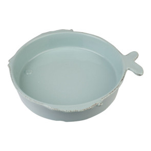 PIATTO PASTA IN CERAMICA DECORO MARINA IN ACQUAMARINA (diam.22cm)