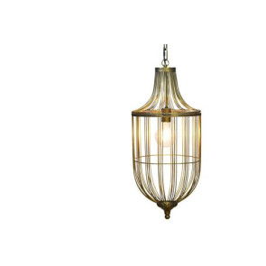 LAMPADARIO CONICO &quot,CRANE&quot, IN METALLO ORO (32,50x31,00 CMxH 180,00 CM)