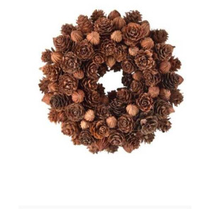 CORONA PICCOLA CON CARDAMOMO E PIGNETTE NATURALE (diam.17,5cm)