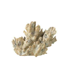 DECORAZIONE CORALLO IN PASTA DI CERAMICA MARRONE/ORO LARGE (29x20x21cm)