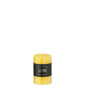 CANDELA CILINDRICA COLORE GIALLO-18 ore (5x5x7,5cm)