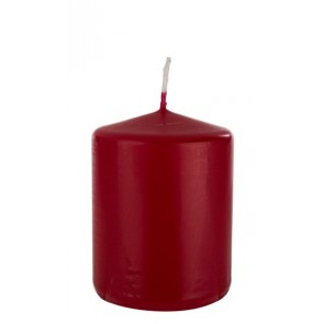 CANDELA BASIC ROSSO SCURO (6x6x8h)