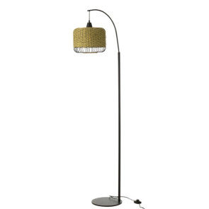 LAMPADA DA TERRA LANTERNA IN METALLO VERDE (56x27x168cm)