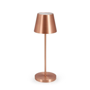 LAMPADA DA TAVOLO LED IN METALLO BRONZO RICARICABILE (Ã˜12x38h)