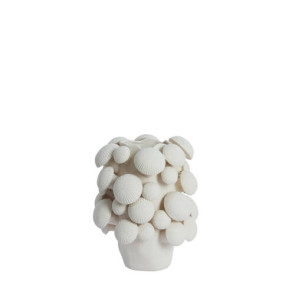 VASO DECORATIVO IN CERAMICA CREMA OPACO (Ã˜23,5x23x32cm)