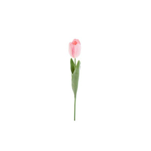 TULIPANO ROSA IN POLIURETANO REAL TOUCH (l.45cm)