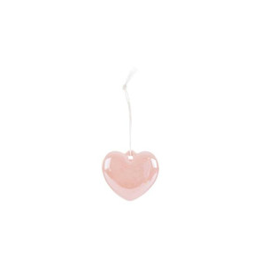 APPENDINO CON CALAMITA CUORE IN PORCELLANA ROSA (4,5cm)