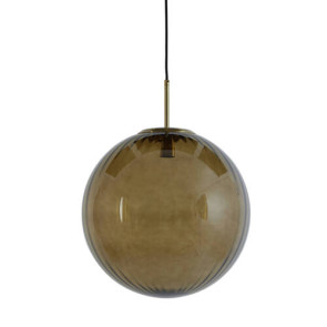 LAMPADA A SOSPENSIONE BALL IN VETRO MARRONE/ORO (Ã˜48 cm)