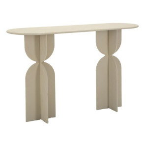 CONSOLLE DUNE RATTANGOLARE IN METALLO CREMA (120x40x75,5cm)