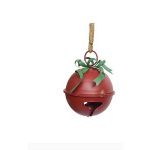 SFERA VINTAGE GRANDE IN METALLO ROSSO (25xh.34,5cm)