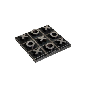 DECORAZIONE GIOCO DEL TRIS EFFETTO MARMO ANTRACITE (15x15cm)