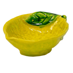 MINI COPPETTA LIMONE IN CERAMICA GIALLA (16x12cm)