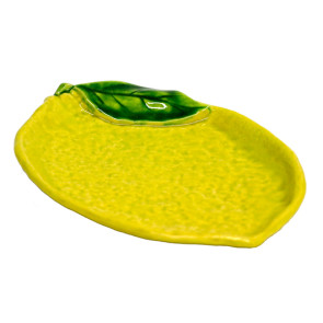 PIATTO DESSERT LIMONE IN CERAMICA GIALLO (24x17cm)