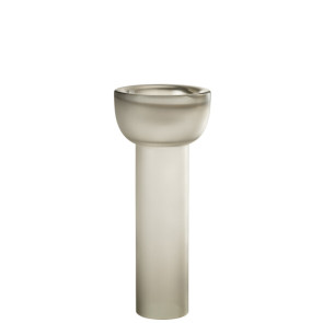 CANDELIERE/VASO VERSATILE IN VETRO GRIGIO (16x16x38cm)