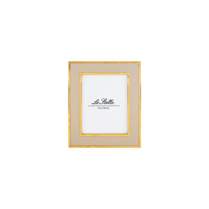PORTAFOTO IN LEGNO TORTORA CON BORDO ORO (13x18cm)