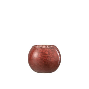 Portacandele Nuria Palla Vetro Terracotta Small (12.5X12.5X10CM)