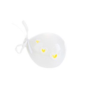 PALLONCINO LED PORCELLANA BIANCO (12X9.5CM)