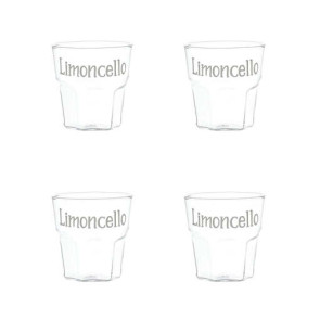 SET 4 BICCHIERINI LIMONCELLO IN VETRO BOROSILICATO (diam.6.1xh6.7 cm -13 cl)