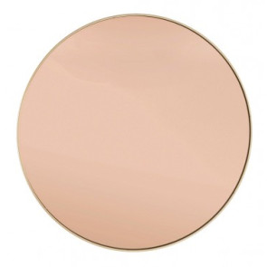 SPECCHIO ROTONDO CON CORNICE IN METALLO ORO EFFETTO BRONZATO (Ã˜70x1,5cm)