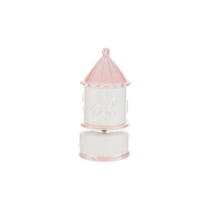 GIOSTRINA CARILLON IN PORCELLANA ROSA C/ASTUCCIO (8x8xh.16,5cm)