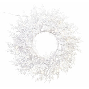 CORONO BIANCA LAPPONIA 120TIPS CON 50 LED (diam.60cm)