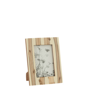 PORTAFOTO RETTANGOLARE IN LEGNO BIANCO/MARRONE (10x15cm)