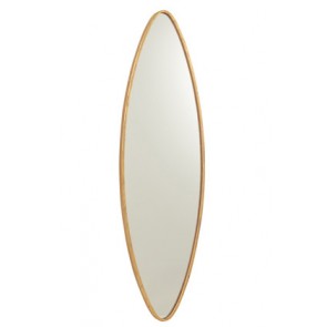 Specchio Ovale Metallo Oro Large 34X121
