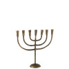 Candelabro Menorah In Alluminio Bronzo (54x16x54cm)