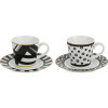 SET 2 TAZZINE CAFFè 5,4X5,8X11,3CM IN PORCELLANA OPTICAL
