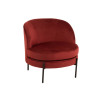 Sedia Lounge Rotonda Tessuto/Metallo Rosso (71X67XH.66CM)